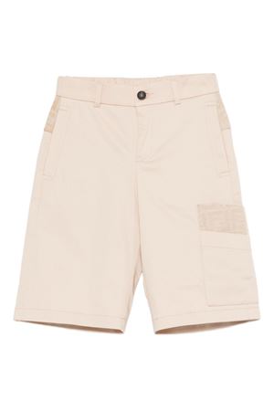 beige cotton shorts FENDI KIDS | JMF565AS5YF1P2N